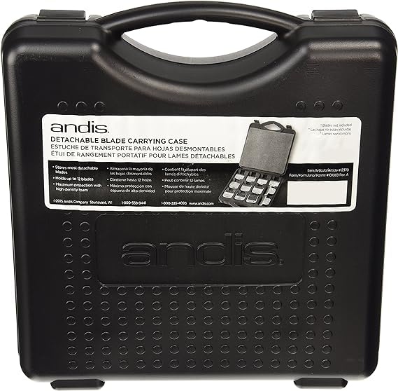 Andis Blade Carrying Case for Pet Clipper Blades, Helps to Store and Carry Blades Safely, Detachable Blades with Space for 12 Blades - Black - Image 5