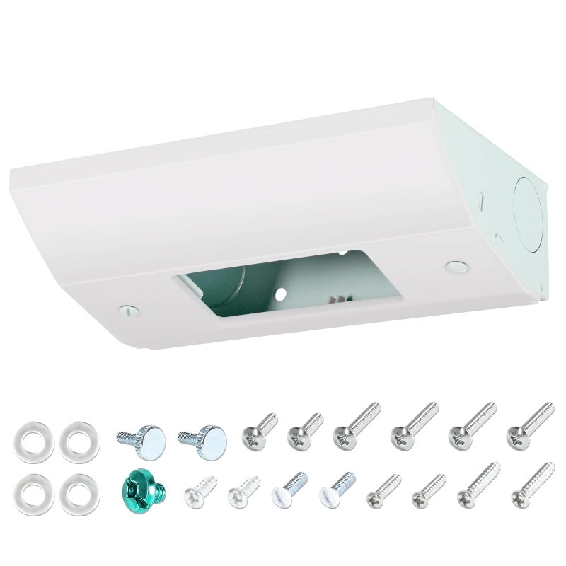 suplife Low Profile Under Cabinet Outlet Box Slim Under Cabinet Electrical Outlets Easy to Install Stainless Steel Material and Excellent Surface Powder Coating Keep Tile Backsplash Tidy Slim Fit Box - Image 2