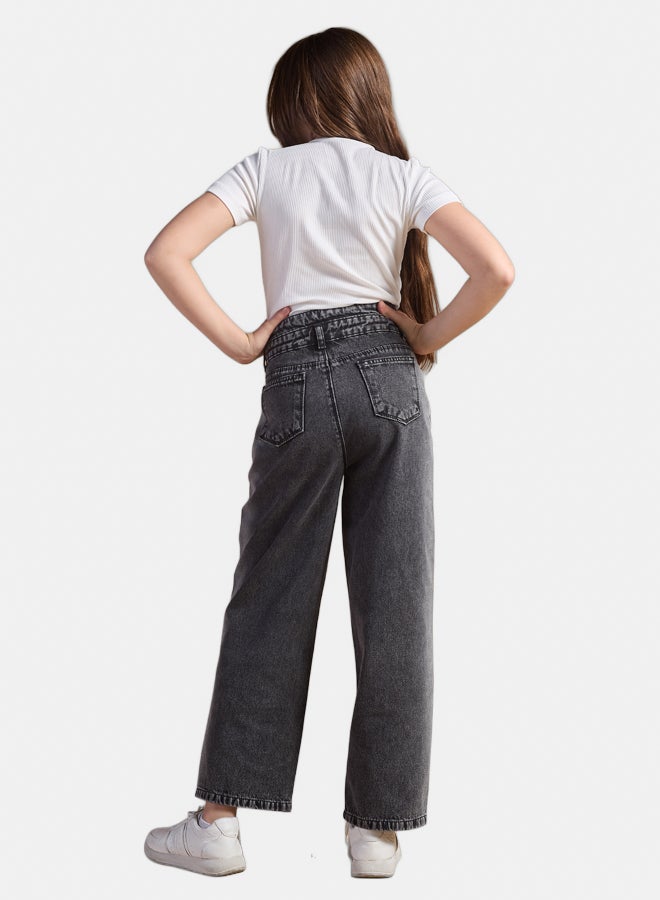 AMB Kidswear Girls' Wide Leg Jeans - Image 3