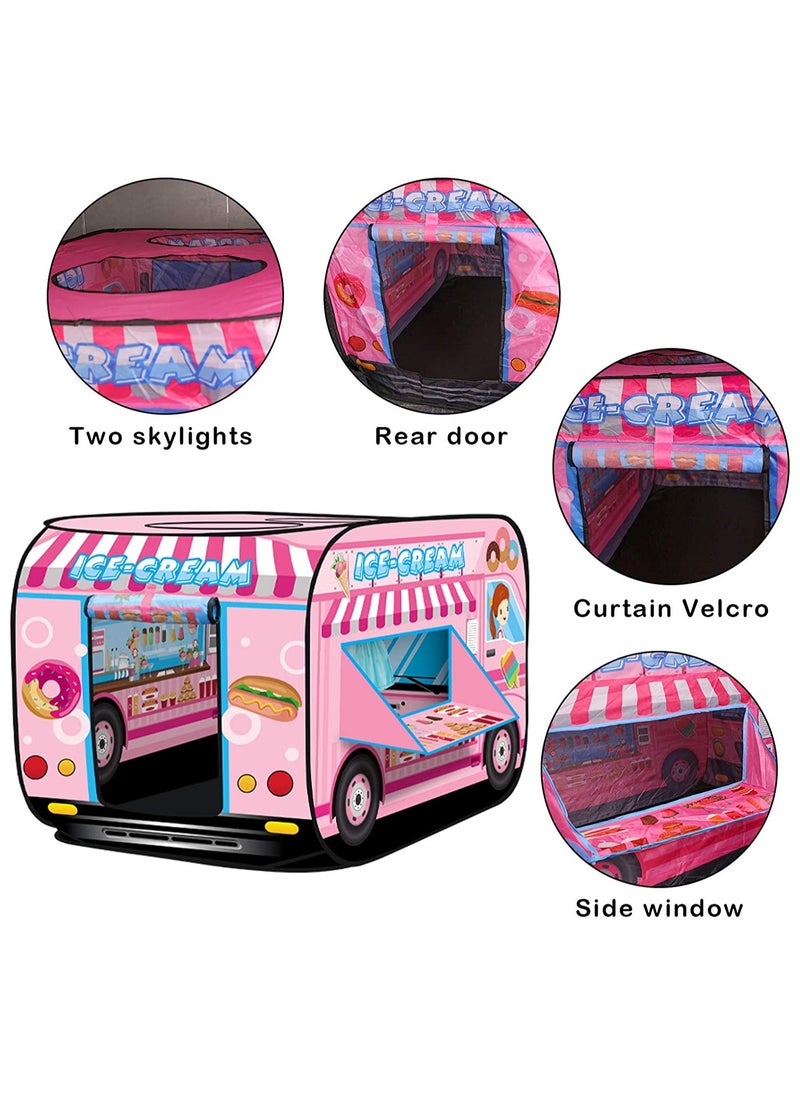 Generic - Kids Pop Up Tent, Play Ice Cream Truck Tent For Kids Boys And Girls For Indoor And Outdoor Activities, Collapsible Playhouse & Pop Up Play Tent For Kids (Kids Ice Cream Truck) - Image 1