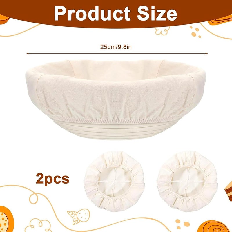 Bread Proofing Cover, Ventilated Lining, 25x25x1cm, Bread Proofing Cover, Elastic Basket Cotton Liner, Space Saving Design, For Baking Storage Kitchen Fermentation Home - Image 5