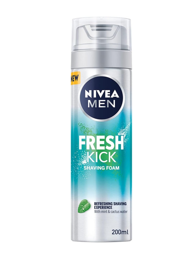 Nivea - Fresh Kick Foam Shaving Foam 200ml - Image 1