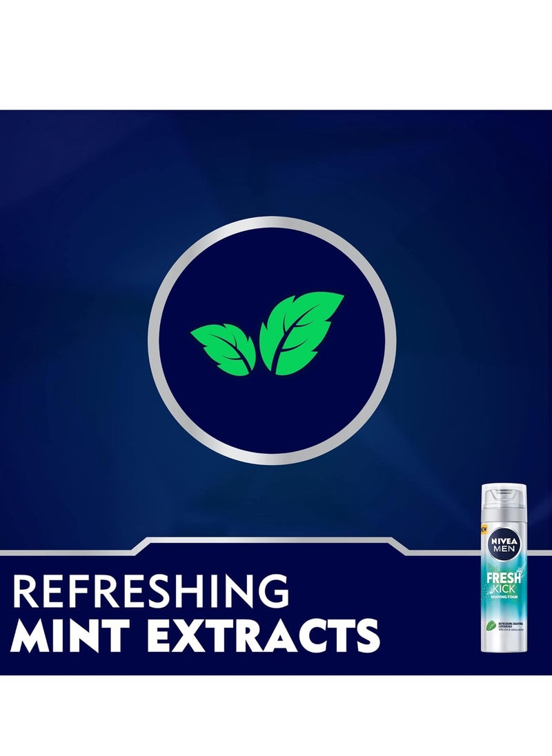 Nivea - Fresh Kick Foam Shaving Foam 200ml - Image 1