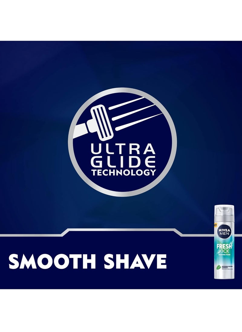 Nivea - Fresh Kick Foam Shaving Foam 200ml - Image 1