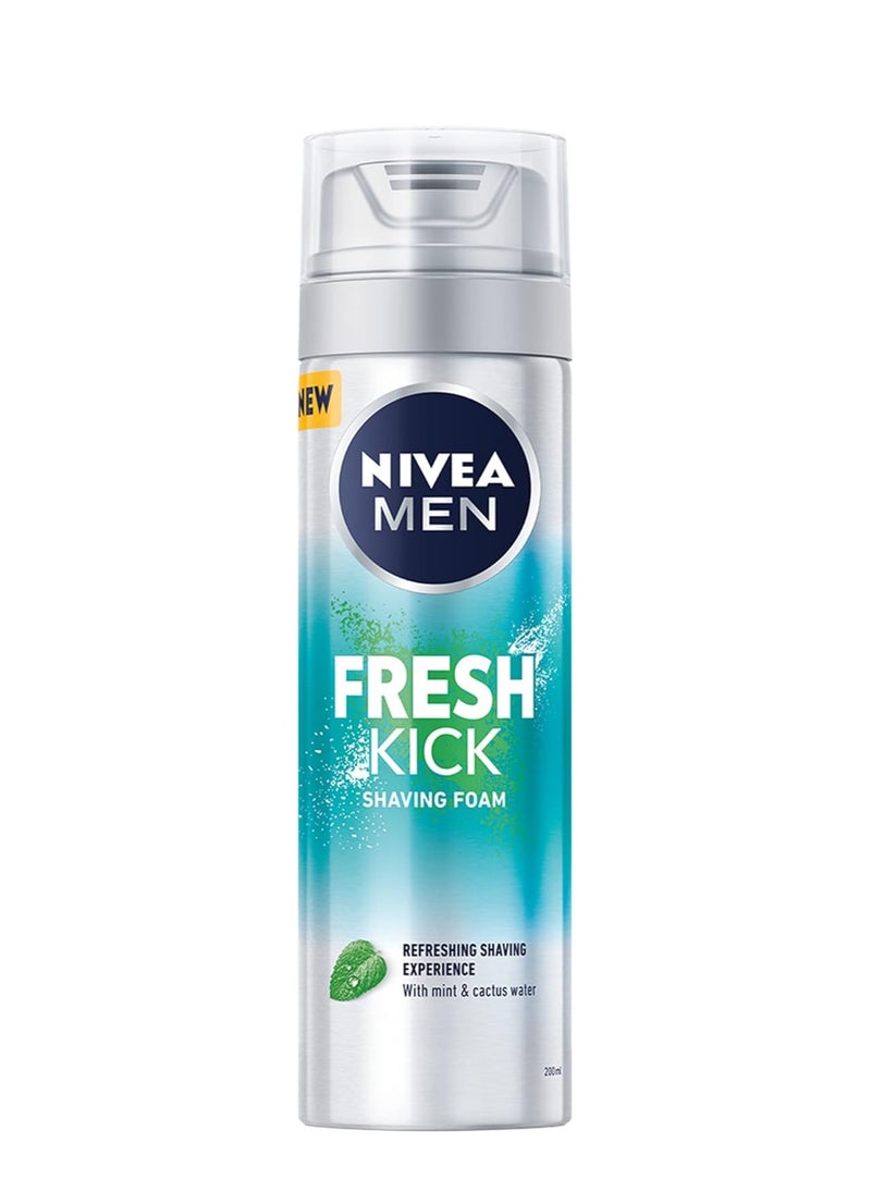 Nivea - Fresh Kick Foam Shaving Foam 200ml - Image 1