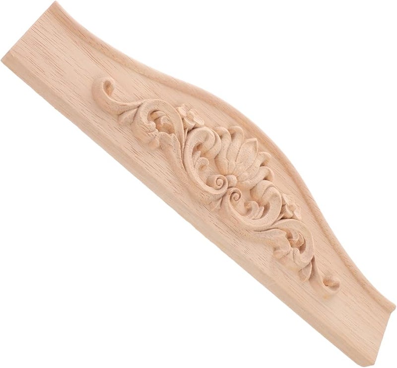 French Inspired Solid Wood Applique Onlay Hand Carved Cabinet Pediment Decorative Embellishment - Image 2