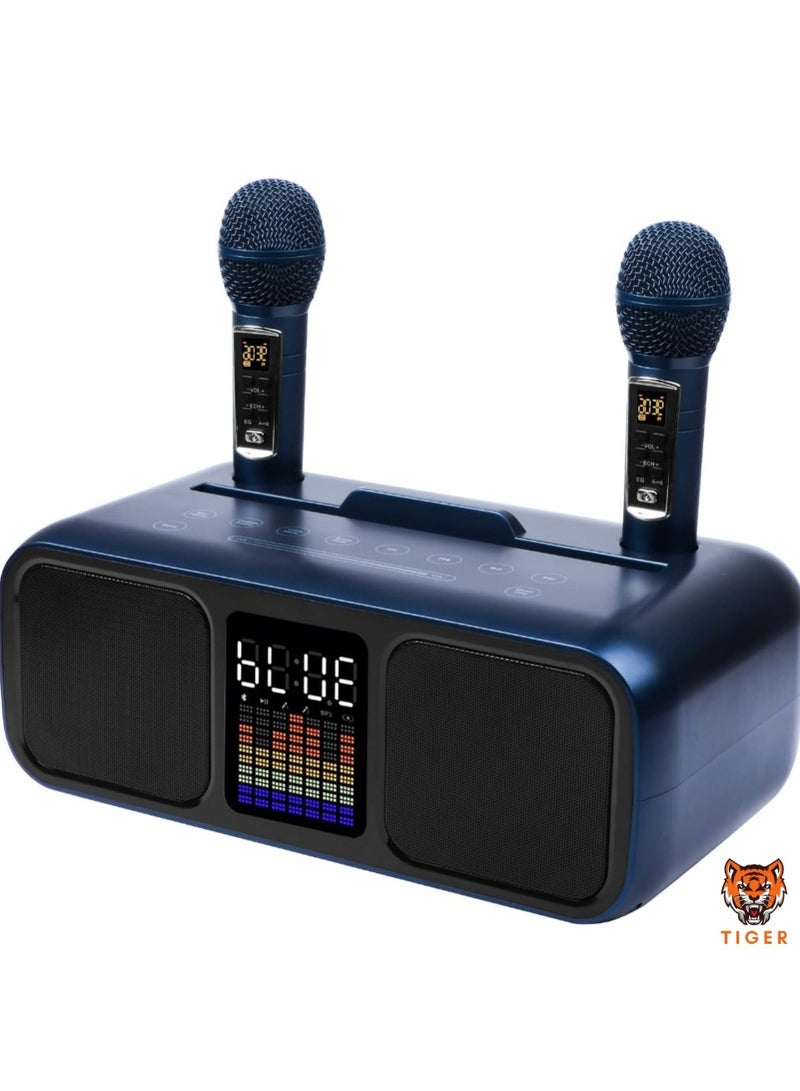 Smart Berry مكبر صوت كاريوكي محمول مع 2 ميكروفون لاسلكي - مثالي للمنزل والحفلات والتجمعات الخارجية - Image 1