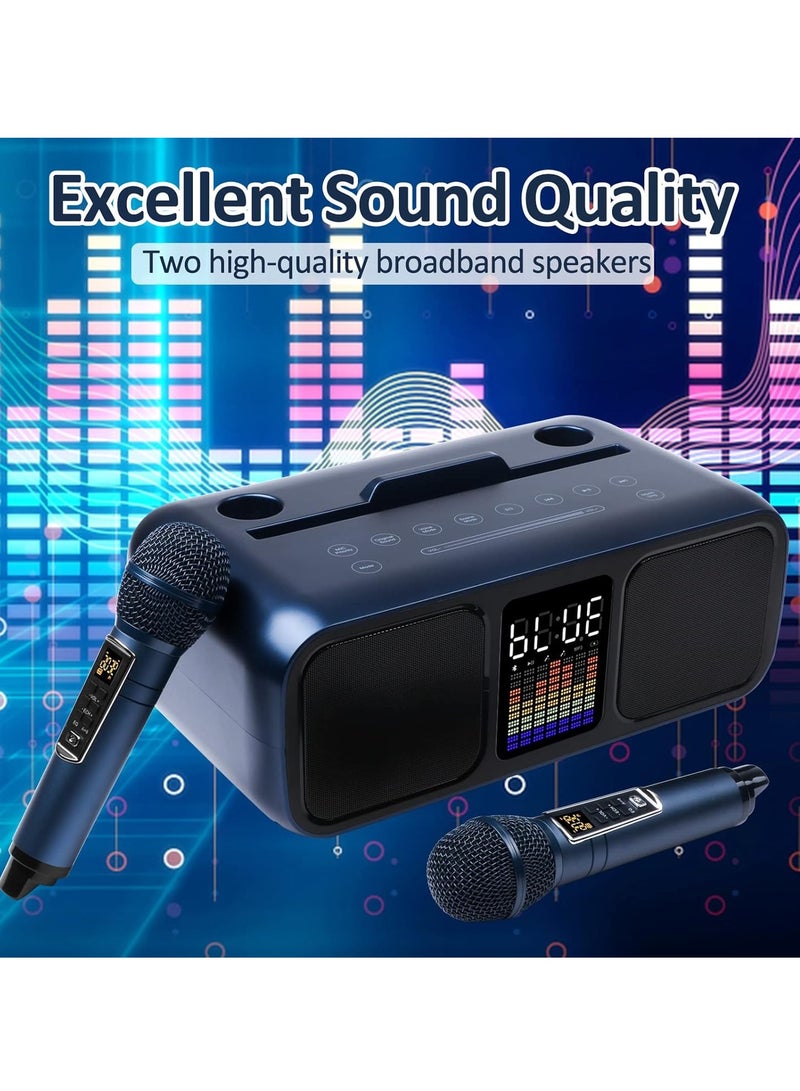 Smart Berry مكبر صوت كاريوكي محمول مع 2 ميكروفون لاسلكي - مثالي للمنزل والحفلات والتجمعات الخارجية - Image 2