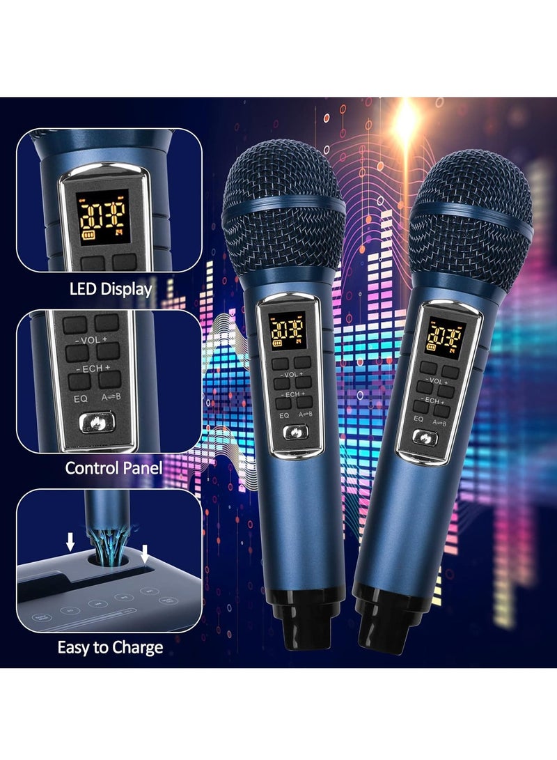 Smart Berry مكبر صوت كاريوكي محمول مع 2 ميكروفون لاسلكي - مثالي للمنزل والحفلات والتجمعات الخارجية - Image 3