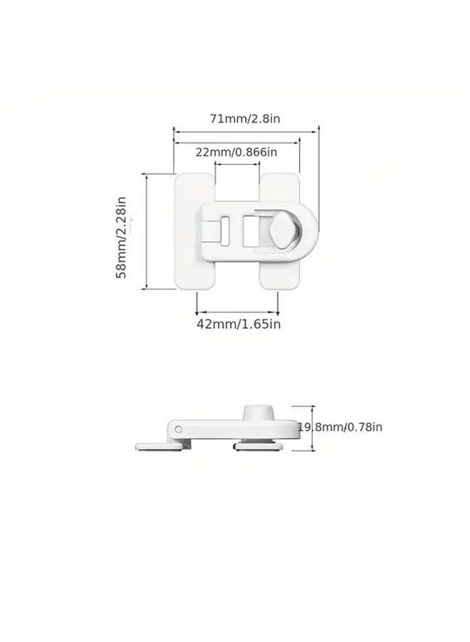 White Safety Oven Door Lock No Drill Installation Secure Latch For Kitchen Cabinets - Image 4