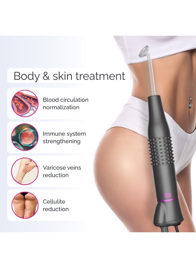 GESS Dars High Frequency Facial Device, Skin Care & Scalp Massager with 5 Glass Electrodes, Face & Hair Care Tool - Image 3