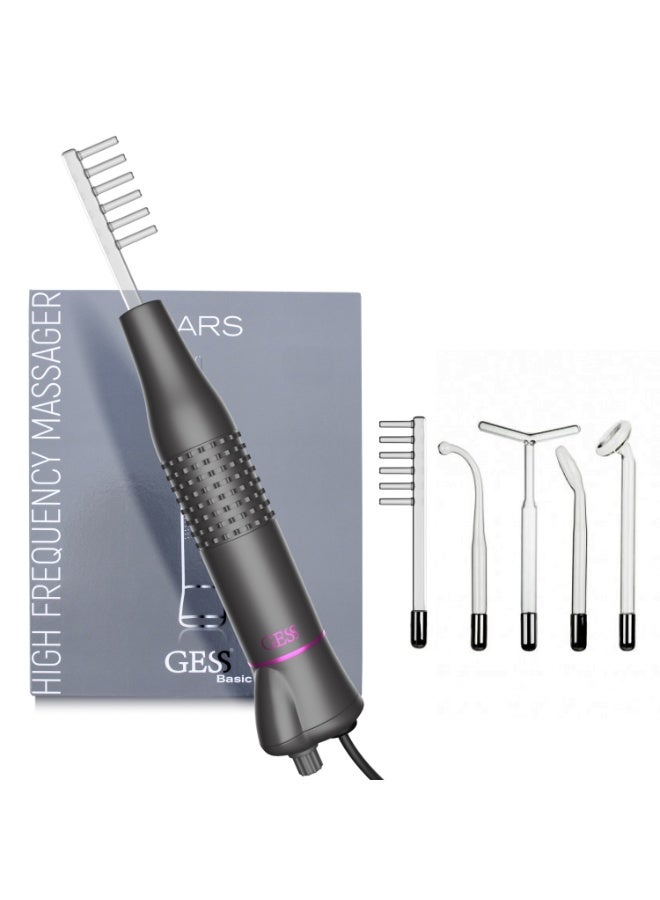 GESS Dars High Frequency Facial Device, Skin Care & Scalp Massager with 5 Glass Electrodes, Face & Hair Care Tool - Image 1