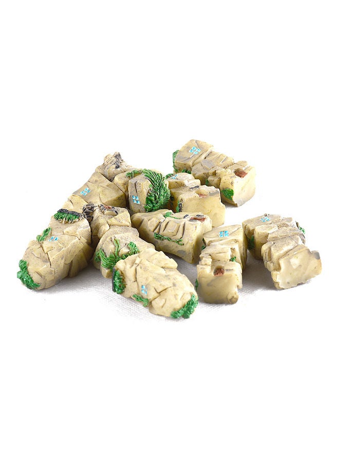 NIBEMINENT 10 Piece Mini Stone Castle Fairy Garden Resin DIY Craft Ornaments 25x17x3cm - Image 5