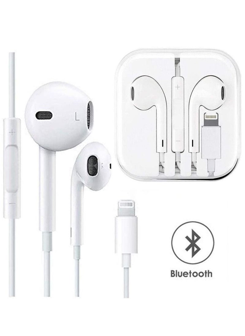 Generic - Earbuds HF Sound Plug and Play Lightning Connector - White - Image 1