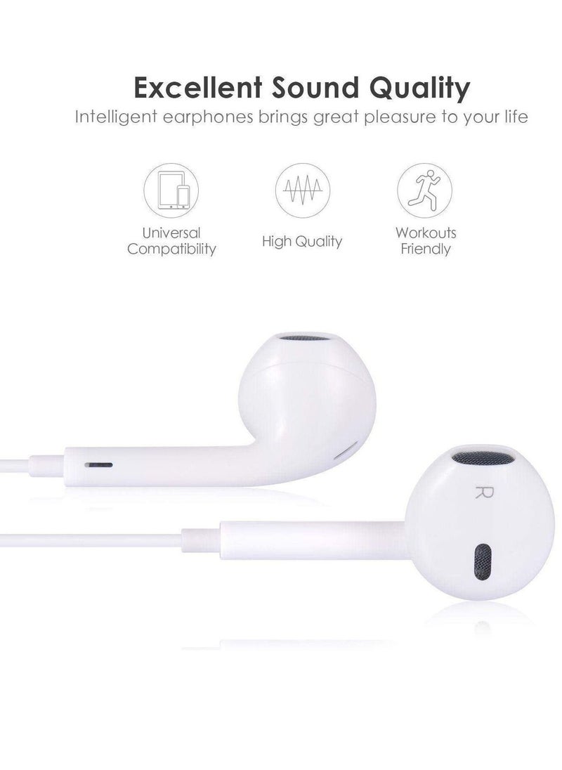 Generic - Earbuds HF Sound Plug and Play Lightning Connector - White - Image 1