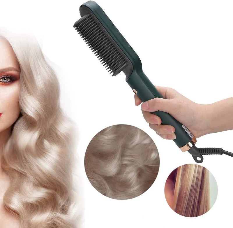 klarako Hair Straightener and Curler 2 In 1, Professional Hair Straightening Comb with Anti?scalding Comb Teeth Design, Fast Heating Straightening Curling Dual Use - Image 2