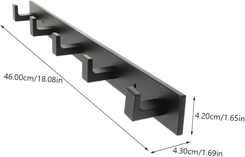 Self Adhesive Bathroom Wall Hooks No Damage Sticky Towel Coat Hooks Black 4 Pack - Image 2