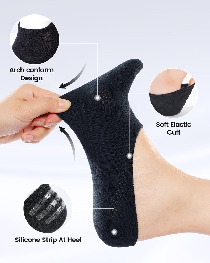 IDEGG No Show Socks Women & Men Low Cut Ankle Short Anti-slid Athletic Running Casual Invisible Liner Socks - Image 3