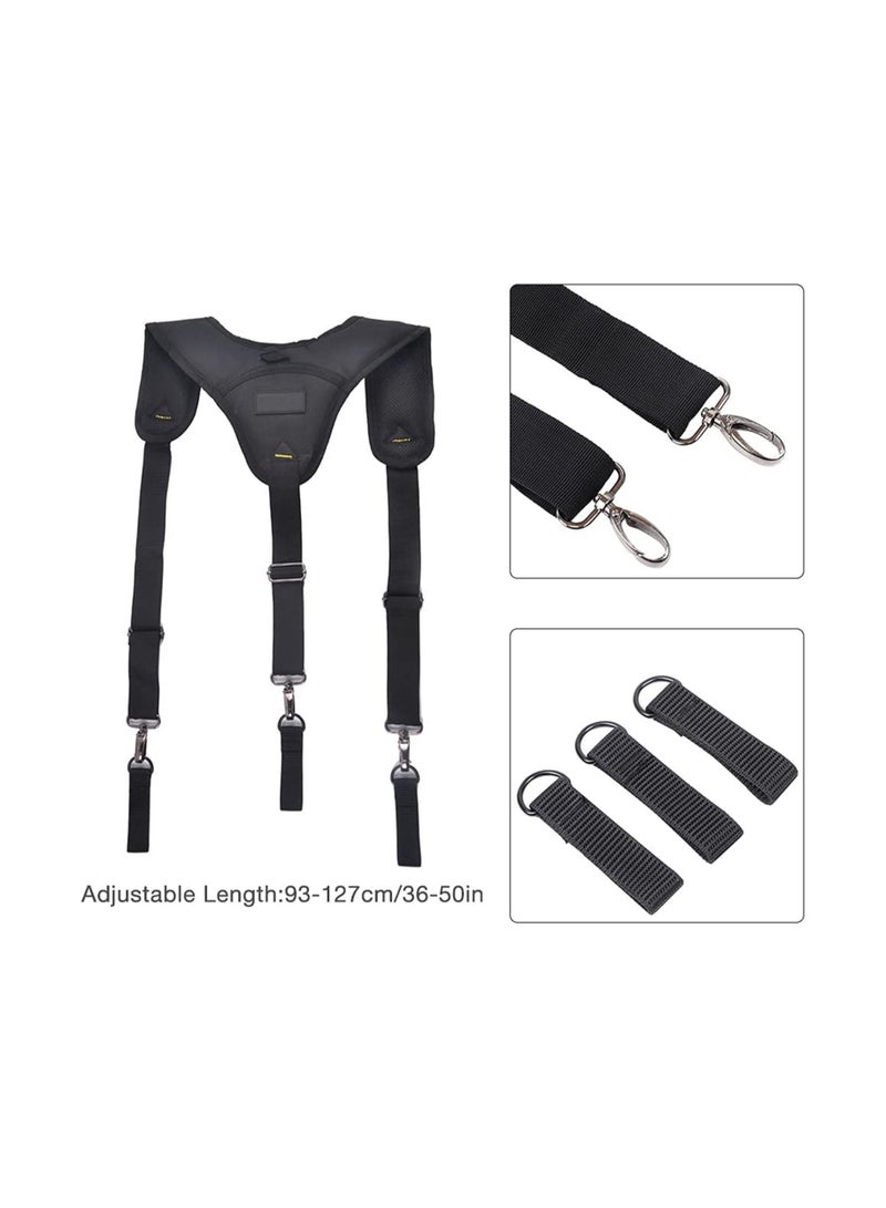 SOLARAE Tool Belt Suspenders, Heavy Duty Tool Belts, Tool Belt Suspenders Padded Heavy Duty for Carpenter, Electrician, Lighten Weight, Adjustable 36-50 inch (93-127 cm) - Image 2