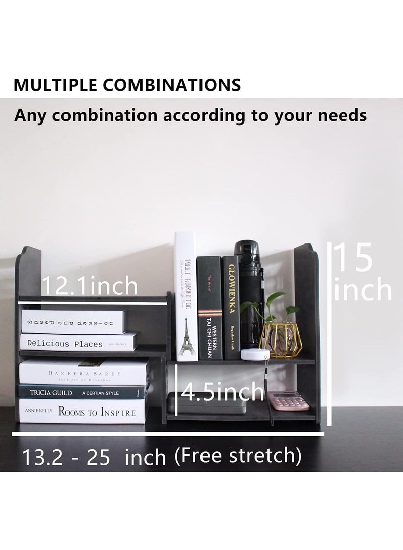 تي بي جي بي رفوف كتب صغيرة لتخزين سطح المكتب، رفوف مكتبية صغيرة لطيفة باللون الأبيض، منظمات متعددة الاستخدامات للنساء والأطفال - Image 3