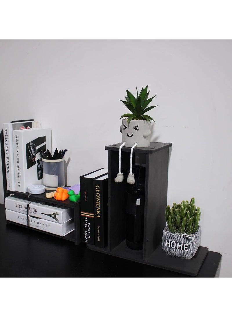 تي بي جي بي رفوف كتب صغيرة لتخزين سطح المكتب، رفوف مكتبية صغيرة لطيفة باللون الأبيض، منظمات متعددة الاستخدامات للنساء والأطفال - Image 4