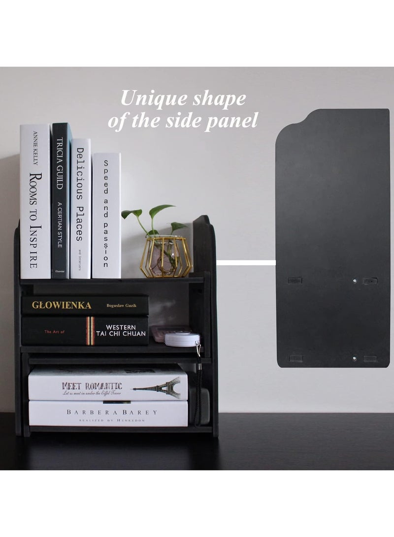 تي بي جي بي رفوف كتب صغيرة لتخزين سطح المكتب، رفوف مكتبية صغيرة لطيفة باللون الأبيض، منظمات متعددة الاستخدامات للنساء والأطفال - Image 5