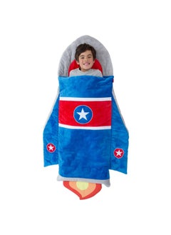 Bixbee Bixbee Kids Sleeping Bag, Soft Sleepy Sack for Kids & Toddlers | Easy Roll Up Design for Daycare + Naptime, 60 x 22 Inches | Cozy Slumber Bag with Lining | Rocket Sleeping Bag for Boys + Girls  - Image 1