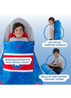 Bixbee Bixbee Kids Sleeping Bag, Soft Sleepy Sack for Kids & Toddlers | Easy Roll Up Design for Daycare + Naptime, 60 x 22 Inches | Cozy Slumber Bag with Lining | Rocket Sleeping Bag for Boys + Girls  - Image 4