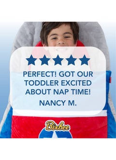 Bixbee Bixbee Kids Sleeping Bag, Soft Sleepy Sack for Kids & Toddlers | Easy Roll Up Design for Daycare + Naptime, 60 x 22 Inches | Cozy Slumber Bag with Lining | Rocket Sleeping Bag for Boys + Girls  - Image 5