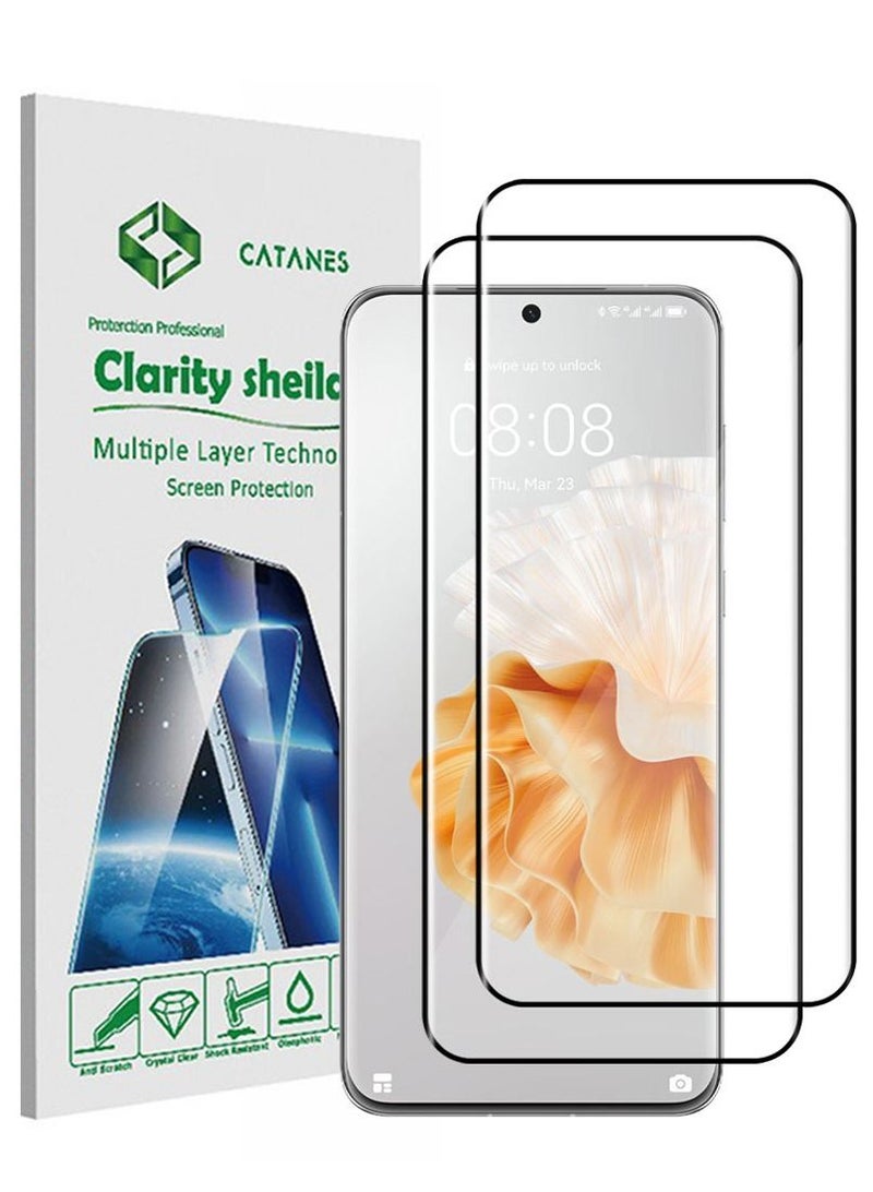 CATANES 2 Pack For Huawei P60 Pro Huawei P60 Screen Protector Tempered Glass Full Glue Back - Image 1