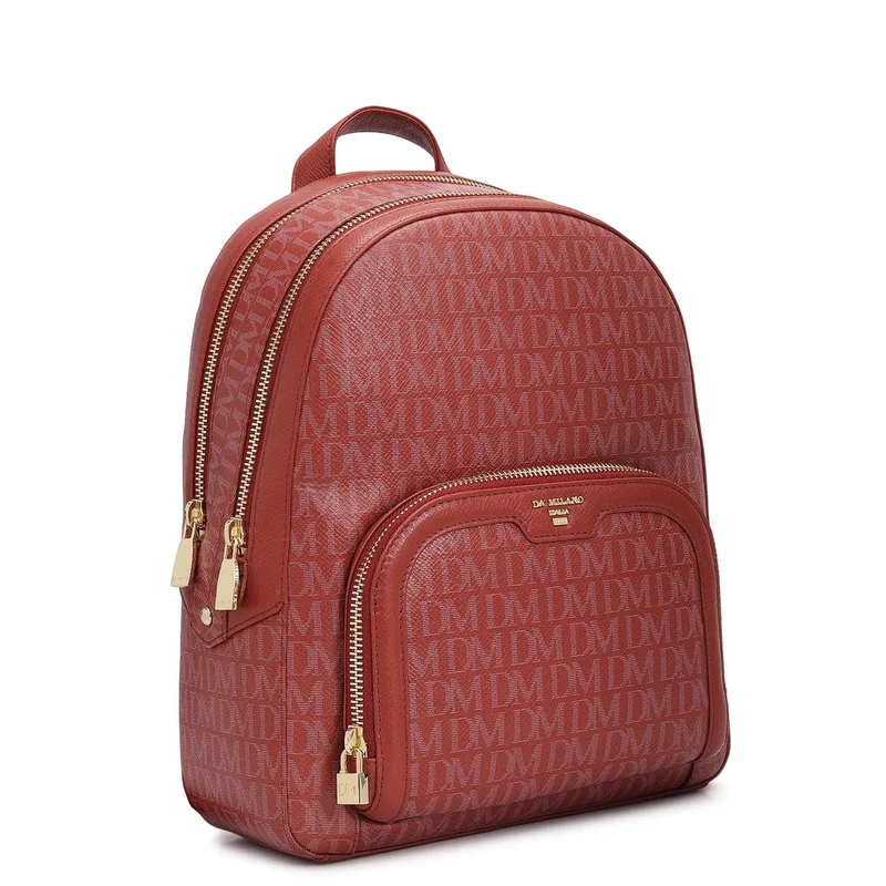 دا ميلانو Da Milano Leather Backpack - Monogram Franzy - Brick