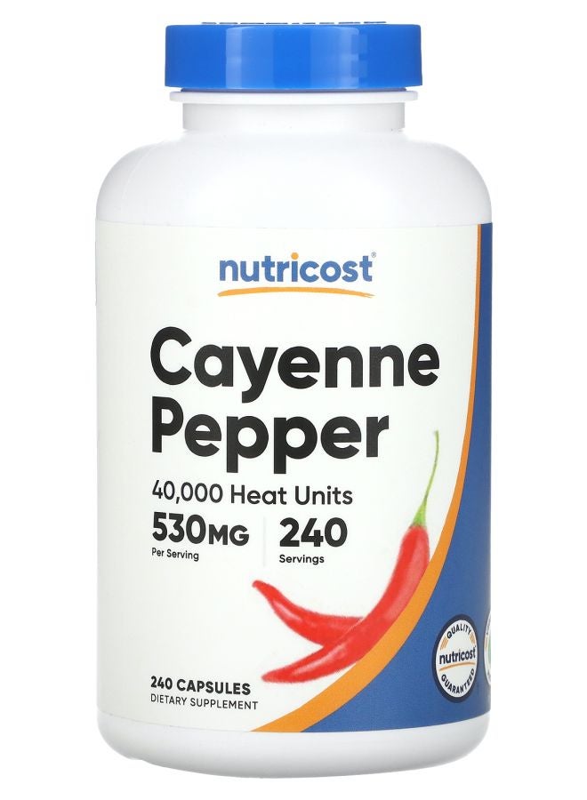 Nutricost Cayenne Pepper 40000 Heat Units 530 mg 240 Capsules
