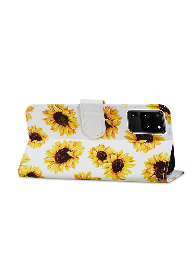 اس-توب جراب لهاتف Samsung Galaxy S20 Ultra، جراب جلدي أفقي قابل للطي بنمط مرسوم مع حامل وفتحات للبطاقات وإطار للصور - Image 5