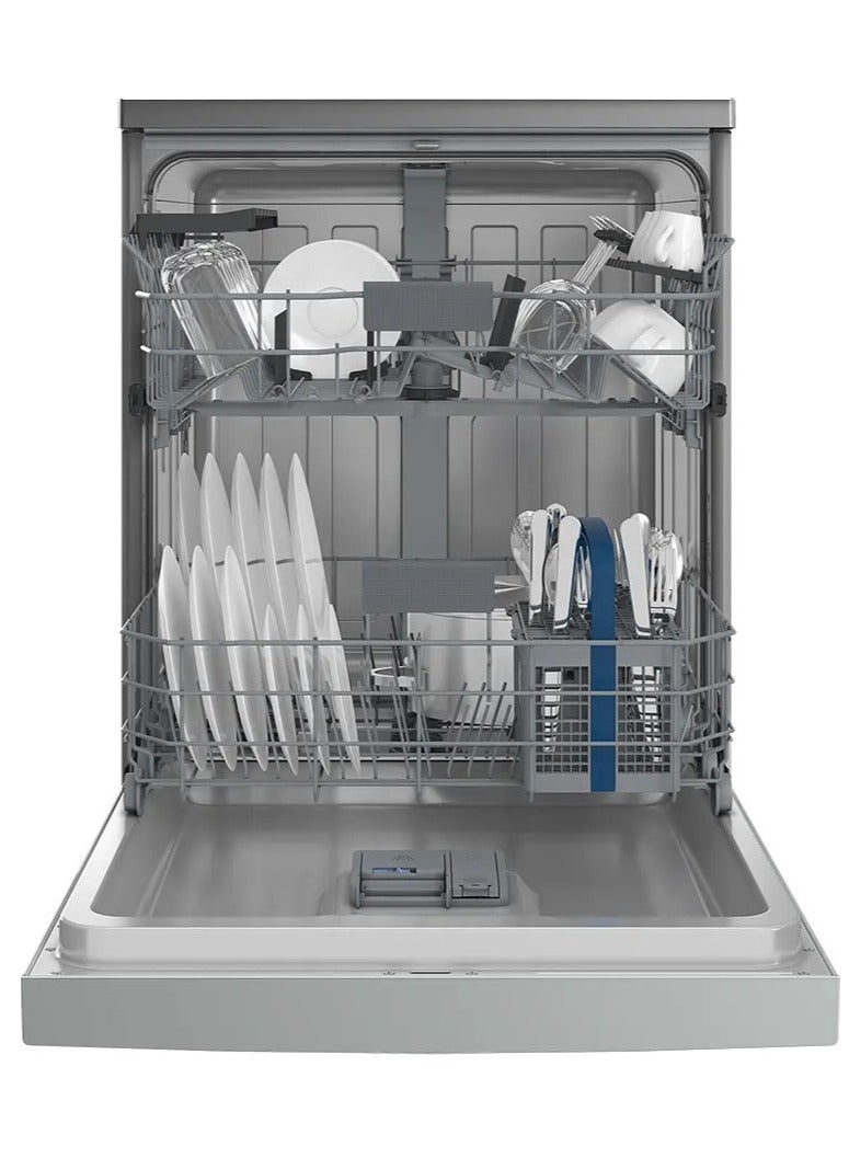 HITACHI Dishwasher 15 Persons, 60 cm, 6 Programs, Inverter, Digital Display, Silver, Made in Turkey HNFP3630XB 15 OZ HNFP3630XB silver - Image 4