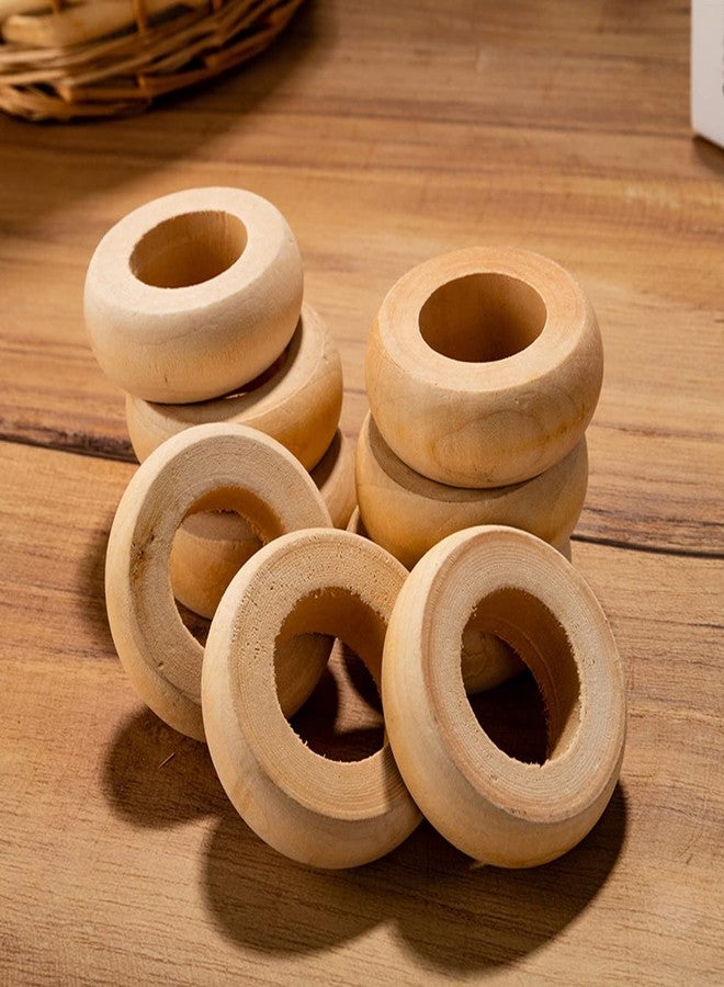 T-shin Napkin Rings Set of 10,Wooden Napkin Holder for Tableware,Table Dinner Decor Favor for Wedding,Birthday,Christmas, Party,Any Occasion Gift,Curtain Ring - Image 4