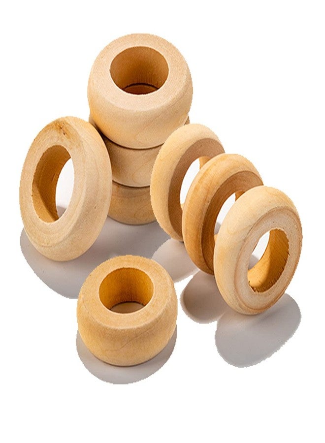T-shin Napkin Rings Set of 10,Wooden Napkin Holder for Tableware,Table Dinner Decor Favor for Wedding,Birthday,Christmas, Party,Any Occasion Gift,Curtain Ring - Image 1