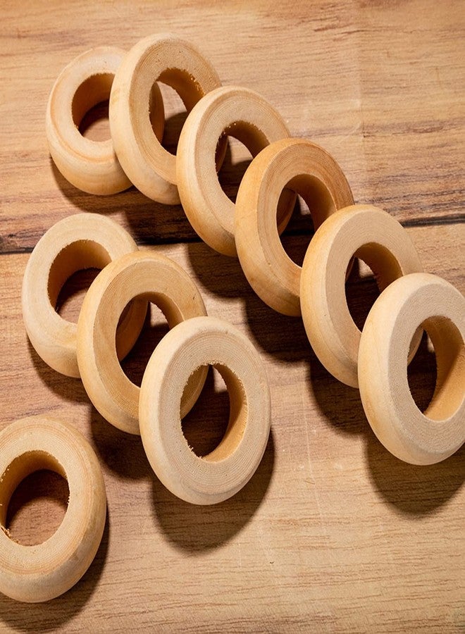 T-shin Napkin Rings Set of 10,Wooden Napkin Holder for Tableware,Table Dinner Decor Favor for Wedding,Birthday,Christmas, Party,Any Occasion Gift,Curtain Ring - Image 5