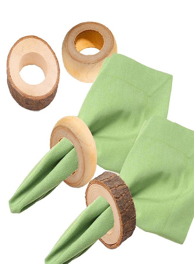 T-shin Napkin Rings Set of 10,Wooden Napkin Holder for Tableware,Table Dinner Decor Favor for Wedding,Birthday,Christmas, Party,Any Occasion Gift,Curtain Ring - Image 3