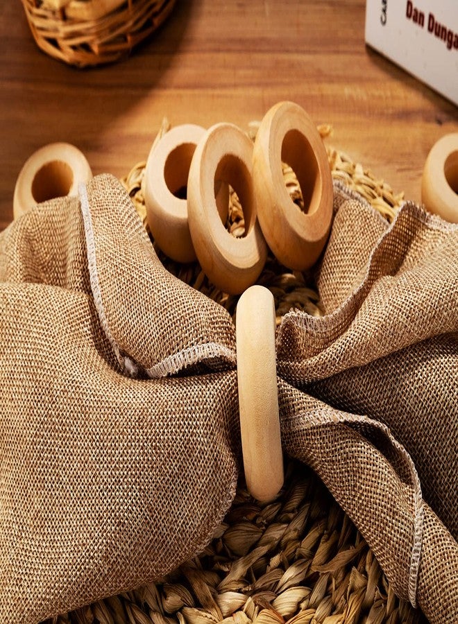 T-shin Napkin Rings Set of 10,Wooden Napkin Holder for Tableware,Table Dinner Decor Favor for Wedding,Birthday,Christmas, Party,Any Occasion Gift,Curtain Ring - Image 2