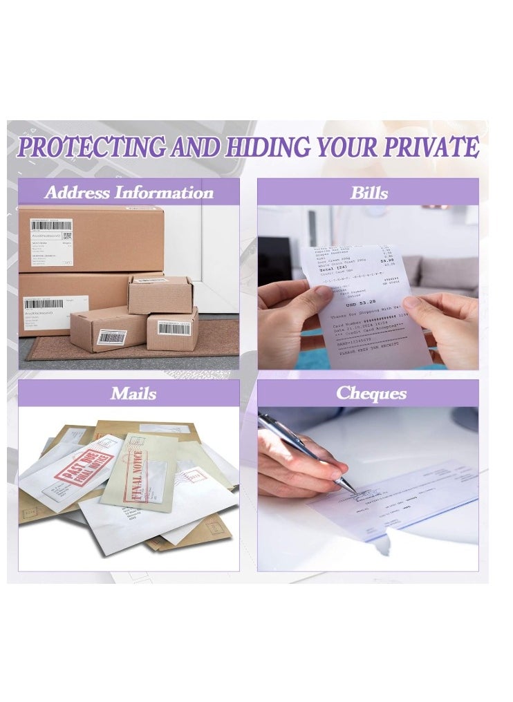 OASIS-TH Identity Theft Protection Roller Stamp With 3 Refill Ink Confidential Roller Stamp For Identity Protection  Security Stamps Blocking Out Privacy Information And Guard Your Address And ID  - Image 4
