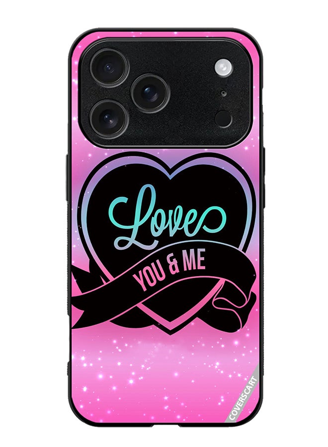COVERSCART Protective Case Cover For Apple iPhone 17 Pro Max Love You & Me Design Pink