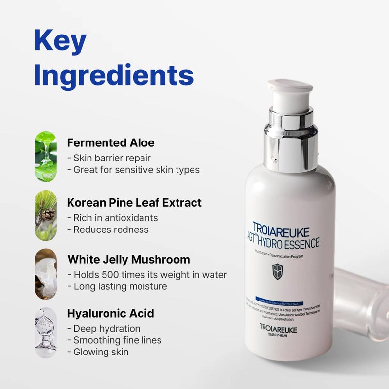 TROIAREUKE A.G.T HYDRO ESSENCE l Deep Hydrating Cooling Gel Essence Sleeping mask l 3.38 Oz. 100ml - Image 4