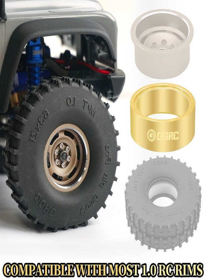OGUNKE حلقة قفل داخلية من النحاس بقطر 1.0 بوصة وزنها 92 جرام تناسب جنوط العجلات RC لسيارات TRX4M SCX24 1/18 1/24 أجزاء ترقية الزاحف RC - Image 3