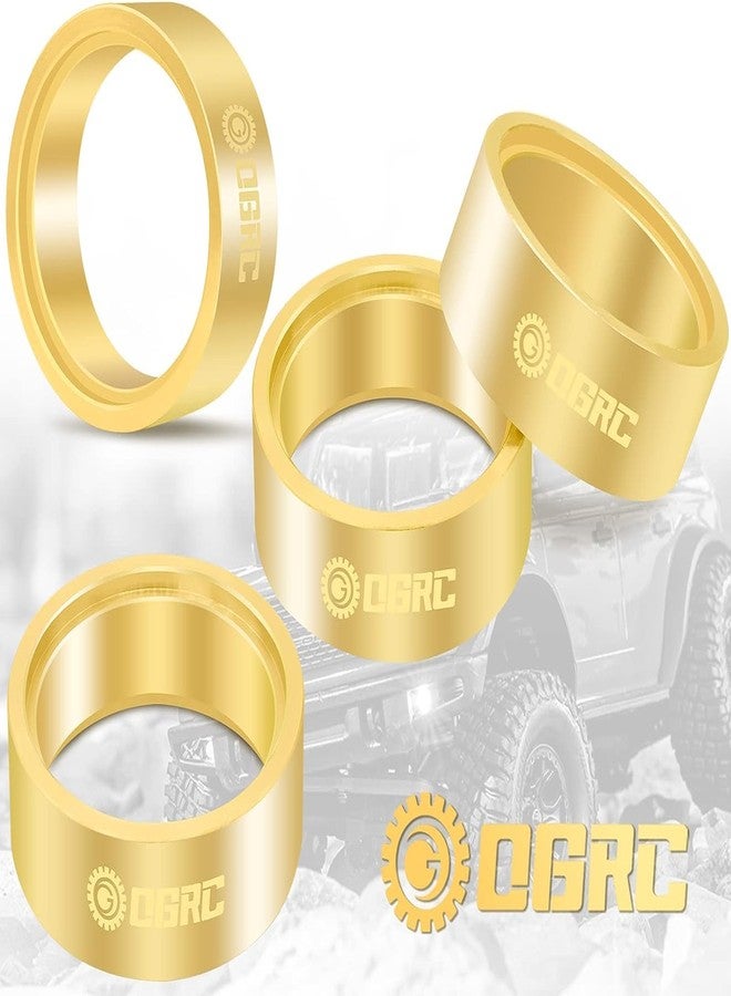 OGUNKE حلقة قفل داخلية من النحاس بقطر 1.0 بوصة وزنها 92 جرام تناسب جنوط العجلات RC لسيارات TRX4M SCX24 1/18 1/24 أجزاء ترقية الزاحف RC - Image 4