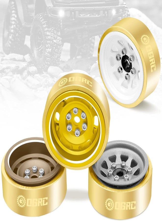 OGUNKE حلقة قفل داخلية من النحاس بقطر 1.0 بوصة وزنها 92 جرام تناسب جنوط العجلات RC لسيارات TRX4M SCX24 1/18 1/24 أجزاء ترقية الزاحف RC - Image 2