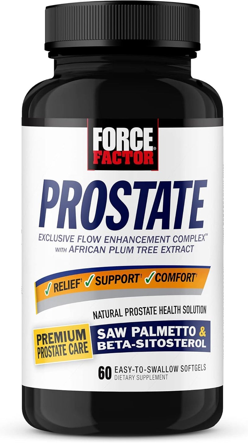 Force Factor Prostate Saw Palmetto and Beta Sitosterol Supplement for Men Prostate HealthSize Support Urinary Relief Bladder Control Reduce Nighttime Urination 60 Softgels - Image 1