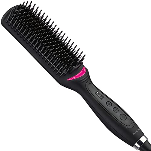 REVLON Salon One-Step Straight and Shine Heated Brush for Visibly Shinier, Smoother Hair | Hair Straightener That Revives Second Day Hair with an Ion Generator That Helps Reduce Frizz - Image 1