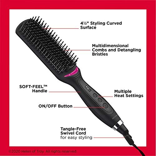 REVLON Salon One-Step Straight and Shine Heated Brush for Visibly Shinier, Smoother Hair | Hair Straightener That Revives Second Day Hair with an Ion Generator That Helps Reduce Frizz - Image 5