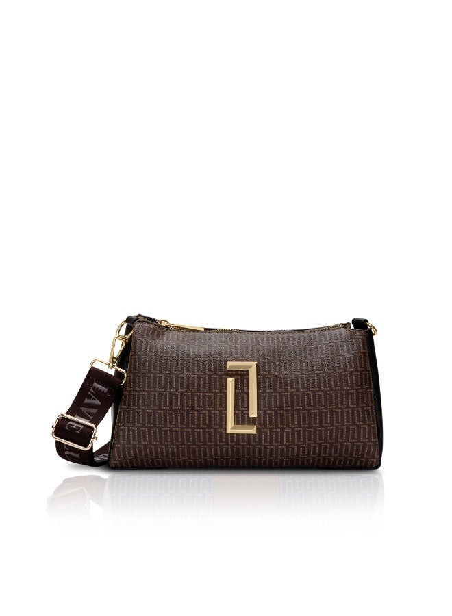 Lavie Luxe Women's Mono Tory25 3 Compartment (Black/Choco) - Image 1