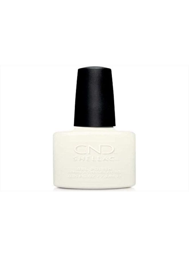 CND Shellac Gel Nail Polish, Long-lasting NailPaint Color with Curve-hugging Brush, White Polish, 0.25 fl oz - Image 1